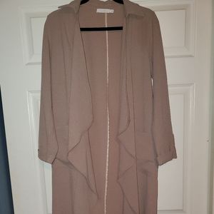 Long blush pink cardigan